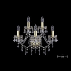 Бра хрустальные 1403B/3+2/160 G Bohemia Ivele Crystal (Стеклянный рожок)
