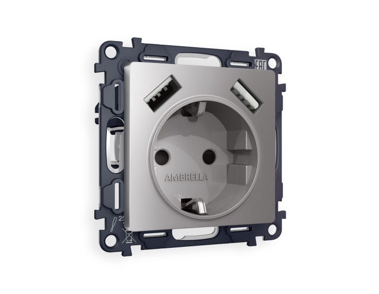 Ambrella Light Комплект механизма электрической розетки Ambrella Volt ALFA MA509010