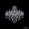 Люстра хрустальная 1415/12+6/300 G Bohemia Ivele Crystal (Стеклянный рожок)