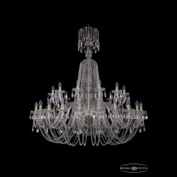 Люстра хрустальная 1402/24+12/530/XL-154 G Bohemia Ivele Crystal (Стеклянный рожок)
