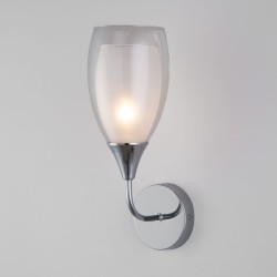 Настенный светильник со стеклянным плафоном                      Eurosvet  50285/1 хром