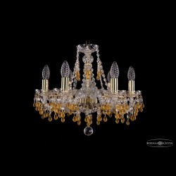 Люстра хрустальная 1410/6/160 G V1003 Bohemia Ivele Crystal (Стеклянный рожок)