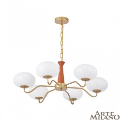 Люстра с плафонами шар 310166/D780/6 BS/WD Arte Milano (Подвесные)