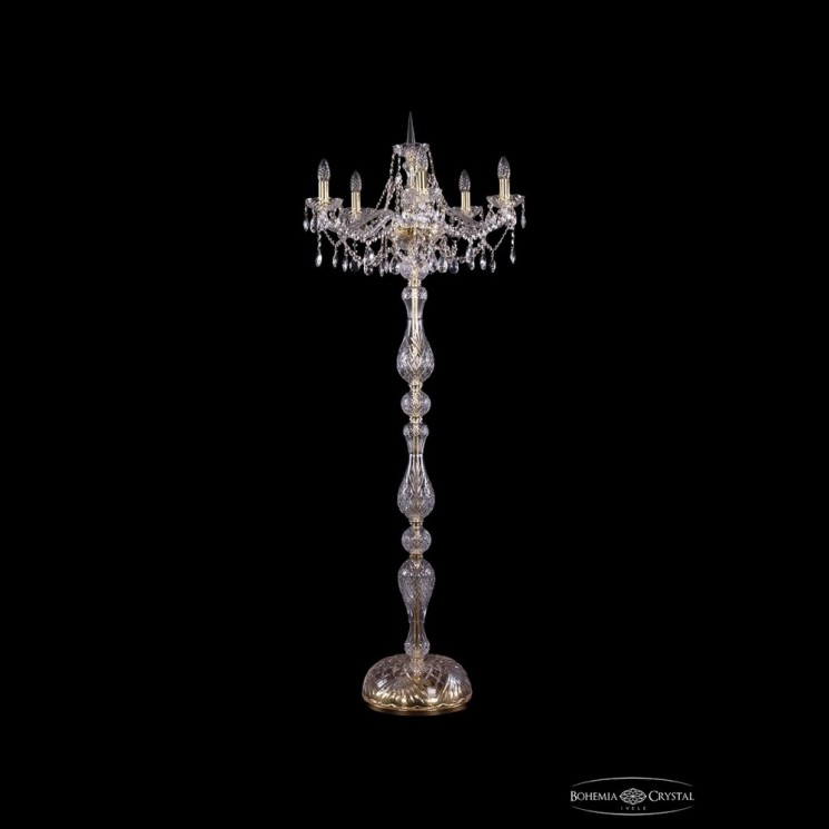 Торшер хрустальный 1413T1/5/200-160 G Bohemia Ivele Crystal (Стеклянный рожок)