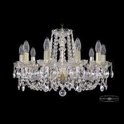 Люстра хрустальная 1402/10/195 G Bohemia Ivele Crystal (Стеклянный рожок)