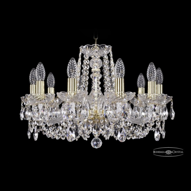 Люстра хрустальная 1402/10/195 G Bohemia Ivele Crystal (Стеклянный рожок)