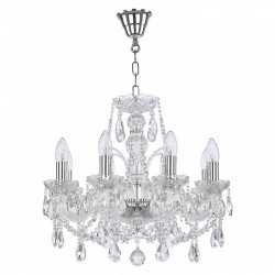 Люстра хрустальная 105/8/165 Ni Bohemia Ivele Crystal (Стеклянный рожок)