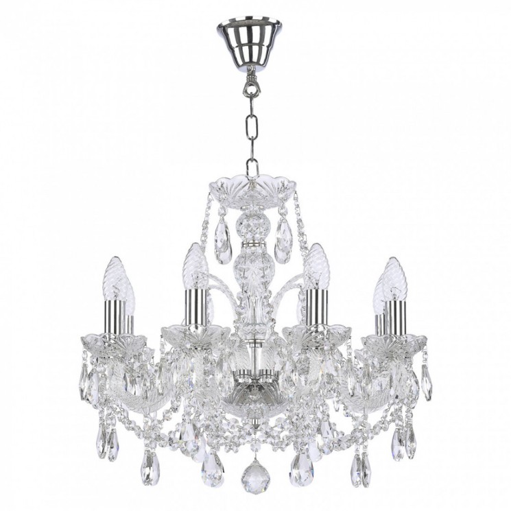 Люстра хрустальная 105/8/165 Ni Bohemia Ivele Crystal (Стеклянный рожок)
