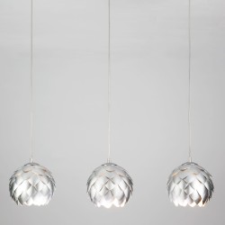 Подвесной светильник с металлическим плафоном                      Bogate's  304/3 серебро / хром