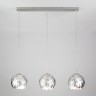 Подвесной светильник с металлическим плафоном                      Bogate's  304/3 серебро / хром