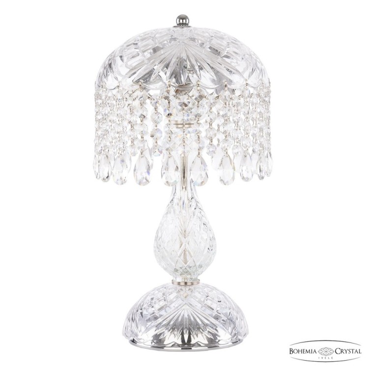 Настольная лампа хрустальная 14781L1/22 Ni Bohemia Ivele Crystal (С 2 лампочками и более)