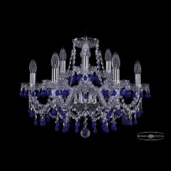 Люстра хрустальная 1410/6+3/195 Ni V3001 Bohemia Ivele Crystal (Стеклянный рожок)
