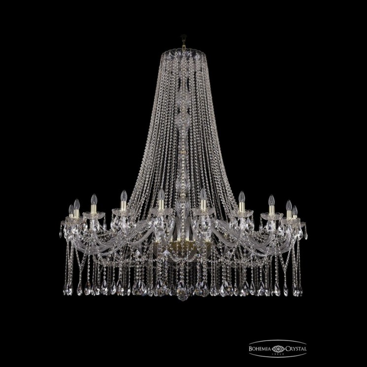 Люстра хрустальная 1413/20/530/h-159 G Bohemia Ivele Crystal (Стеклянный рожок)