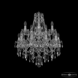 Люстра хрустальная 1415/10+5/200/2d Ni Bohemia Ivele Crystal (Стеклянный рожок)