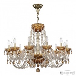 Люстра с цветным хрусталём 5402/12/300 G Amber/M-1G K721 Bohemia Ivele Crystal (5402)