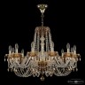 Люстра с цветным хрусталём 5402/12/300 G Amber/M-1G K721 Bohemia Ivele Crystal (5402)