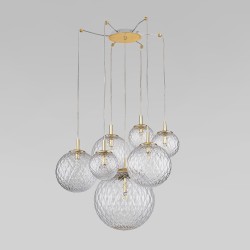 Подвесной светильник со стеклянными плафонами                      TK Lighting  4608 Cadix Gold
