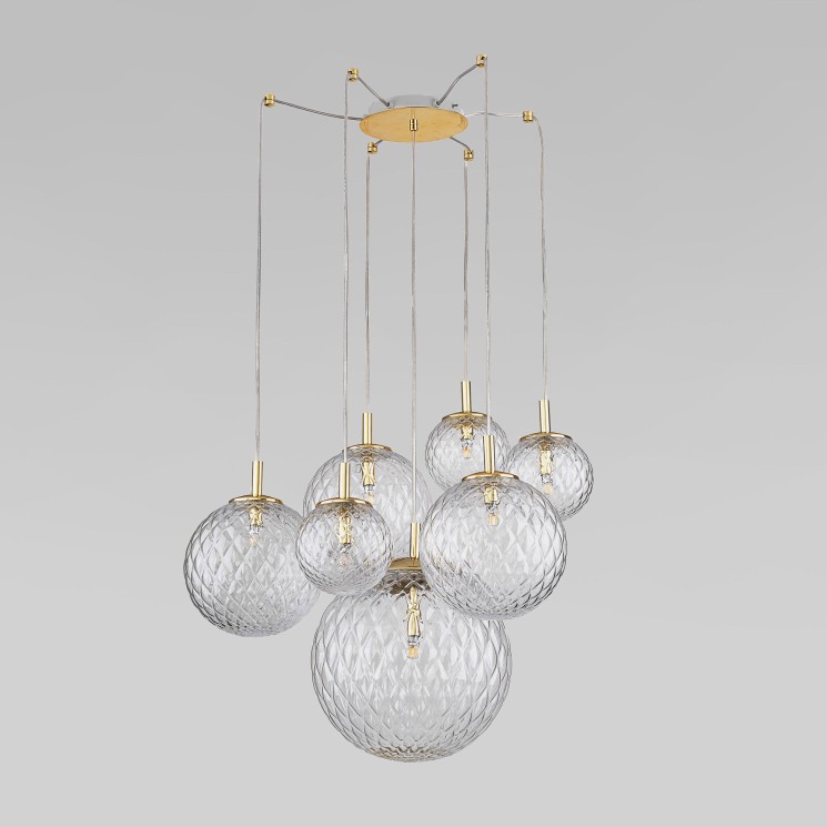 Подвесной светильник со стеклянными плафонами                      TK Lighting  4608 Cadix Gold
