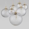 Подвесной светильник со стеклянными плафонами                      TK Lighting  4608 Cadix Gold