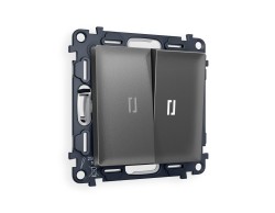 Ambrella Light Комплект механизма 2-клавишного выключателя с подсветкой 5600K Ambrella Volt ALFA MA654015