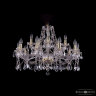 Люстра хрустальная 1413/10+5/300 G Leafs Bohemia Ivele Crystal (Стеклянный рожок)