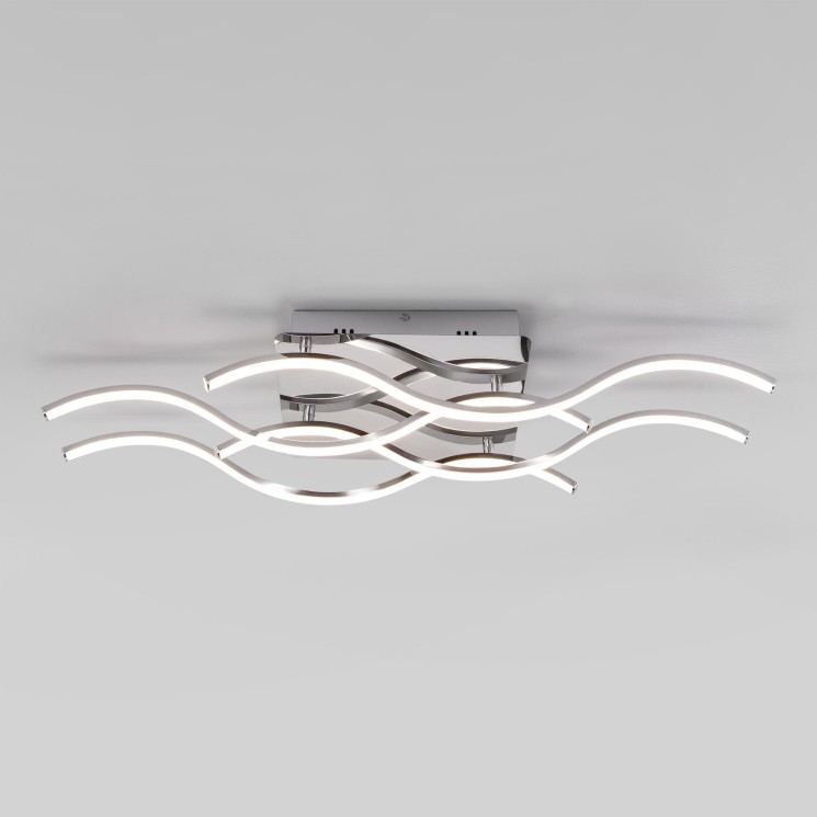 Потолочный светодиодный светильник в стиле минимализм                      Eurosvet  90022/4 хром