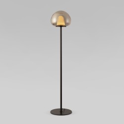 Напольный светодиодный светильник со стеклянным плафоном                      Eurosvet  90327/1 черный