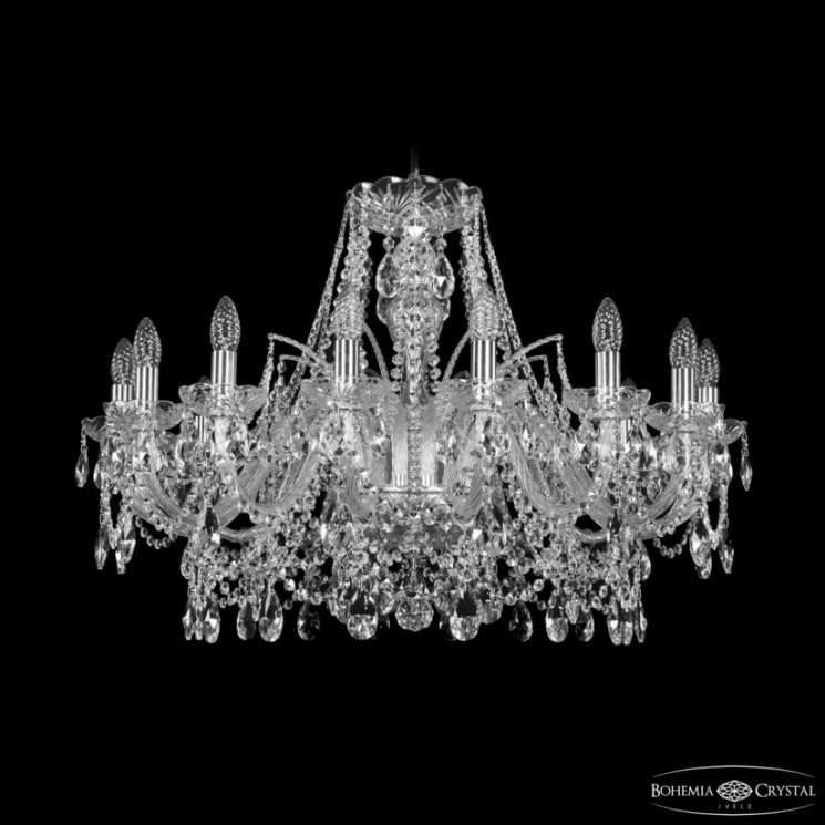 Люстра хрустальная 1411/16/300 Ni  Bohemia Ivele Crystal (Стеклянный рожок)