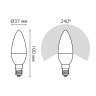 103101207 Лампа Gauss LED Candle E14 6.5W 100-240V 4100K 1/10/50
