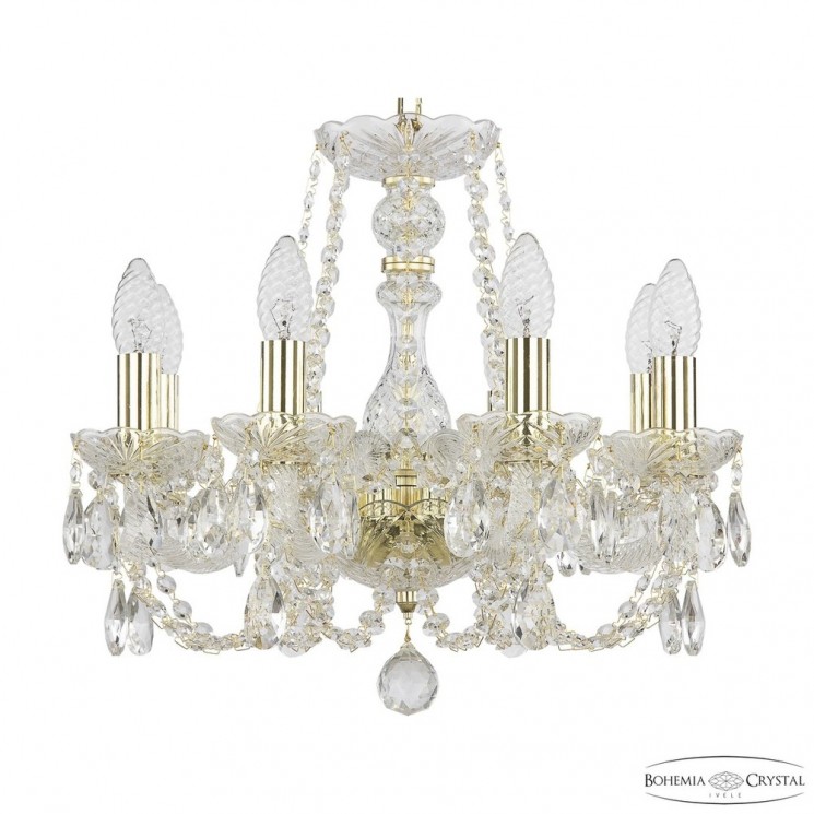 Люстра хрустальная 101/8/141 G Bohemia Ivele Crystal (Стеклянный рожок)