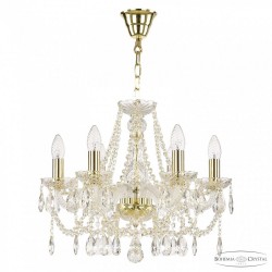 Люстра хрустальная 107/6/165 G Bohemia Ivele Crystal (Стеклянный рожок)