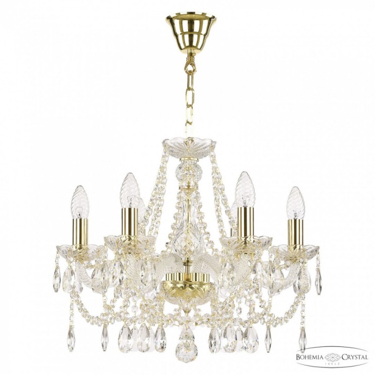 Люстра хрустальная 107/6/165 G Bohemia Ivele Crystal (Стеклянный рожок)