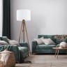 Напольный светильник с тканевым абажуром                      TK Lighting  16003 Grand