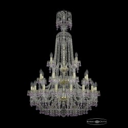 Люстра хрустальная 1410/16+8+4/300/XL-130/3d G V7010 Bohemia Ivele Crystal (Стеклянный рожок)