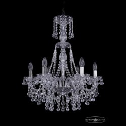 Люстра хрустальная 1409/6/195/XL-68 Ni Bohemia Ivele Crystal (Стеклянный рожок)