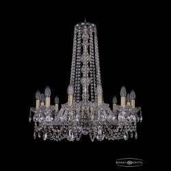 Люстра хрустальная 1402/12/240/h-75 Pa Bohemia Ivele Crystal (Стеклянный рожок)