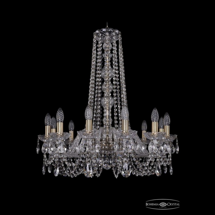 Люстра хрустальная 1402/12/240/h-75 Pa Bohemia Ivele Crystal (Стеклянный рожок)