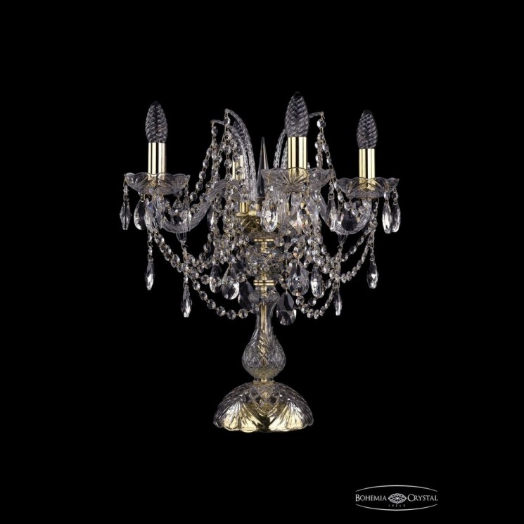 Настольная лампа 1411L/4/141-47 G Bohemia Ivele Crystal (Стеклянный рожок)