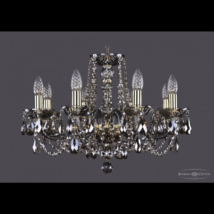 Люстра хрустальная 1402/8/195 G M731 Bohemia Ivele Crystal (Стеклянный рожок)