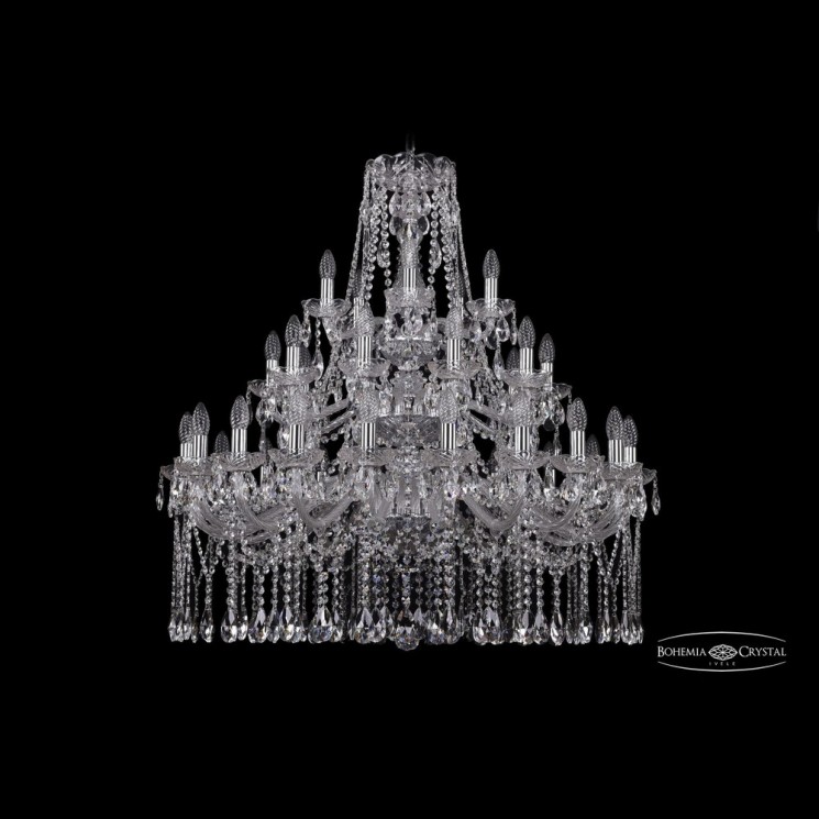 Люстра хрустальная 1413/20+10+5/360/3d Ni Bohemia Ivele Crystal (Стеклянный рожок)