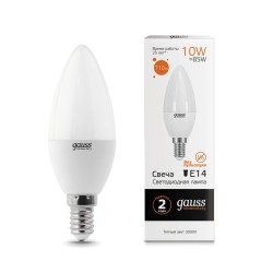 Светодиодная лампа Gauss Свеча 10W 710Lm 3000K E14 3311033110_GAUSS