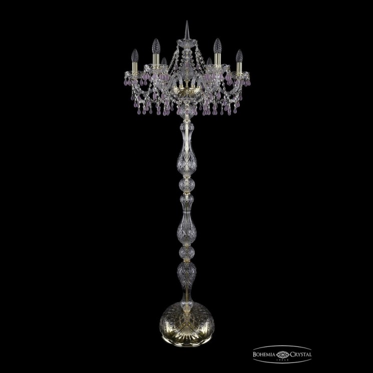 Торшер хрустальный 1410T1/6/195-160 G V7010 Bohemia Ivele Crystal (Стеклянный рожок)