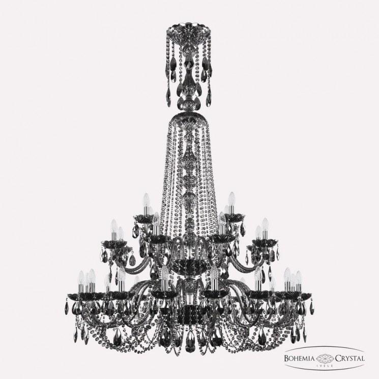 Люстра хрустальная 1402/16+8+4/400/XL-160/2d Ni M731 Bohemia Ivele Crystal (Стеклянный рожок)