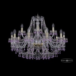 Люстра хрустальная 1410/10+5/300 G V7010 Bohemia Ivele Crystal (Стеклянный рожок)