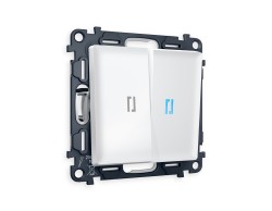 Ambrella Light Комплект механизма 2-клавишного выключателя с подсветкой 10000K Ambrella Volt ALFA MA124020