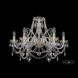 Люстра хрустальная 1411/6/240 G Bohemia Ivele Crystal (Стеклянный рожок)