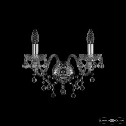 Бра хрустальные 1409B/2/160 Ni Bohemia Ivele Crystal (Стеклянный рожок)