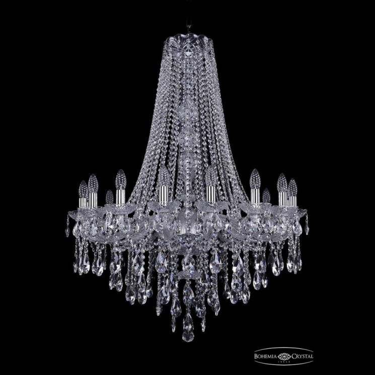 Люстра хрустальная 1415/16/300/h-108 Ni Bohemia Ivele Crystal (Стеклянный рожок)