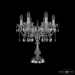 Настольная лампа хрустальная 1413L/6/141-47 Ni Bohemia Ivele Crystal (С 2 лампочками и более)