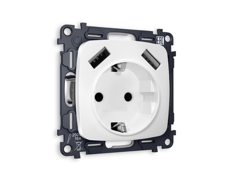 Ambrella Light Комплект механизма электрической розетки Ambrella Volt OMEGA MO129010